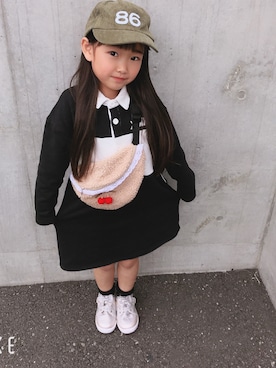 「X-girl（エックスガール）のアイテム」を使った、noaさん（キッズ・110cm）の春コーディネート