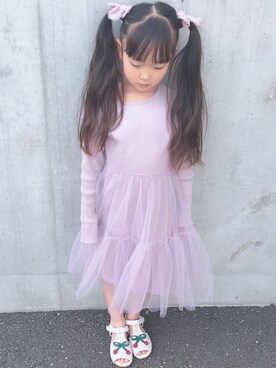 「おんなのこコーデ」｜「アイテム（サンダル）」を使った、noaさん（キッズ・110cm）の春コーディネート