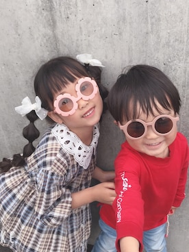 「X-girl（エックスガール）のアイテム」を使った、noaさん（キッズ・110cm）の春コーディネート