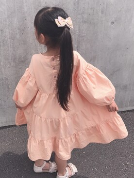 「b.Room」｜「アイテム（ワンピース/ドレス）」を使った、noaさん（キッズ・110cm）の春コーディネート