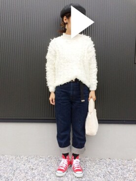 「ドラフトリーバイス」｜「アイテム（その他）」を使った、ayumiさん（レディース・154cm）の冬コーディネート