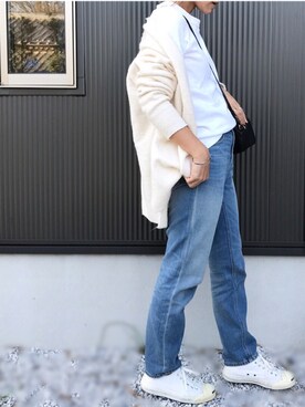 「CONVERSE（コンバース）のCONVERSE コンバース ジャック パーセル / JACK PURCEL（スニーカー）」を使った、ayumiさん（レディース・154cm）の秋コーディネート