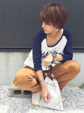 「CONVERSE（コンバース）のCONVERSE コンバース ジャック パーセル / JACK PURCEL（スニーカー）」を使った、ayumiさん（レディース・154cm）の夏コーディネート