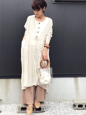 「Aco Design（アコデザイン）のアイテム」を使った、ayumiさん（レディース・155cm）の夏コーディネート