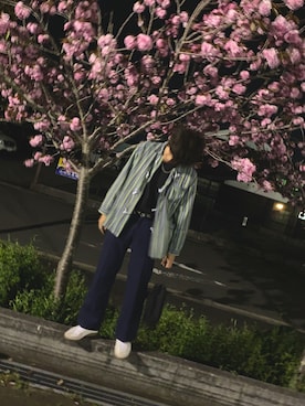 「All Blues（オールブルース）のアイテム」を使った、1nichi1zenさん（メンズ・175cm）の春コーディネート