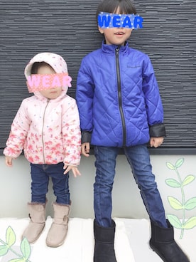 「CHIP TRIP（チップトリップ）のアイテム」を使った、R3さん（キッズ・120cm）の冬コーディネート