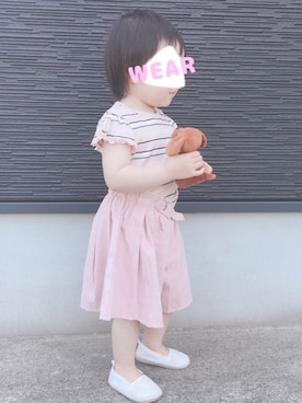 「H&M（エイチ・アンド・エム）のアイテム（スリッポン）」を使った、R3さん（キッズ・90cm）の夏コーディネート