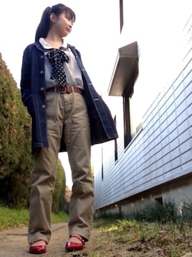 「JAPAN BLUE JEANS」｜mayusonさん（レディース・162cm）の冬コーディネート