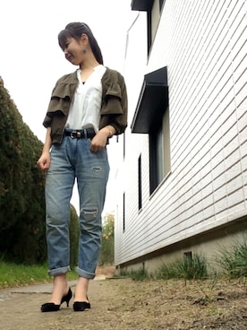 「JAPAN BLUE JEANS」｜mayusonさん（レディース・162cm）の冬コーディネート