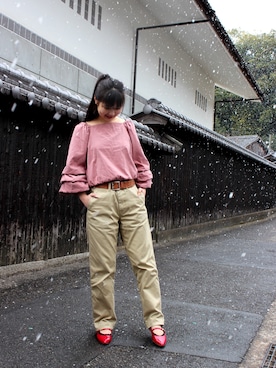 「JAPAN BLUE JEANS」｜mayusonさん（レディース・162cm）の冬コーディネート