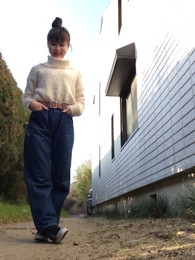 「JAPAN BLUE JEANS」｜mayusonさん（レディース・162cm）の冬コーディネート