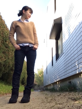 「JAPAN BLUE JEANS」｜mayusonさん（レディース・162cm）の冬コーディネート