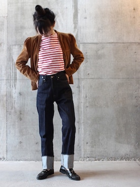 「URVIN（アービン）のアイテム」を使った、mayusonさん（レディース・162cm）の秋コーディネート