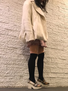 「snidel」｜「アイテム（その他シューズ）」を使った、未来さん（レディース・158cm）の冬コーディネート