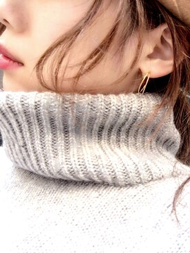 「ゴールドアクセ」｜岩谷 英里子さん（レディース・169cm）の冬コーディネート