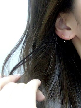 「ゴールドアクセ」｜岩谷 英里子さん（レディース・169cm）の冬コーディネート