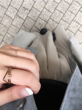 「pinon（ピノン）のアイテム」を使った、岩谷 英里子さん（レディース・169cm）の冬コーディネート