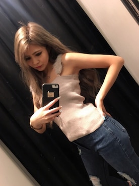「フェザー」｜「アイテム（その他トップス）」を使った、mikikoさん（レディース・148cm）の秋コーディネート