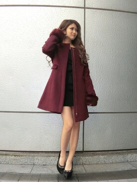 「LIPSERVICE（リップサービス）のアイテム（その他アウター）」を使った、mikikoさん（レディース・148cm）の秋コーディネート
