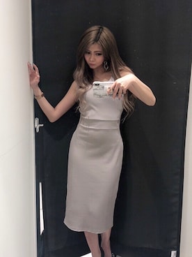 「ひざ丈ワンピース」｜mikikoさん（レディース・148cm）の春コーディネート