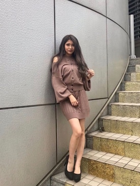「LIPSERVICE（リップサービス）のアイテム（アンサンブル）」を使った、mikikoさん（レディース・148cm）の秋コーディネート