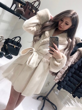 「LIPSERVICE（リップサービス）のアイテム（その他アウター）」を使った、mikikoさん（レディース・148cm）の秋コーディネート
