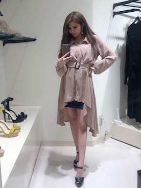「リップサービス」｜mikikoさん（レディース・148cm）の春コーディネート