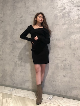 「リップサービス」｜mikikoさん（レディース・148cm）の冬コーディネート