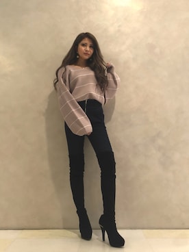 「リップサービス」｜mikikoさん（レディース・148cm）の冬コーディネート