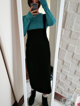 「レースアップシューズ」｜「アイテム（その他）」を使った、AiRiさん（レディース・164cm）の冬コーディネート