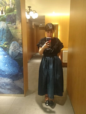 「TSURU（ツル）のアイテム（スカート）」を使った、humiさん（レディース・160cm）の夏コーディネート