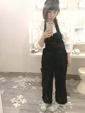 「ジャックパーセル」｜「アイテム（サロペット/オーバーオール）」を使った、humiさん（レディース・160cm）の春コーディネート