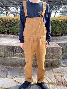 「Jungle Storm（ジャングルストーム）のアイテム（オールインワン・サロペット）」を使った、kaipan4011さん（メンズ・164cm）の春コーディネート