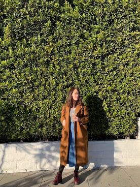 「gracegift（グレースギフト）のアイテム（バッグ）」を使った、Angela Chouさん（レディース・160cm）の冬コーディネート