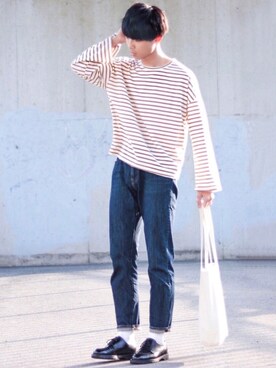 「DHOLIC（ディーホリック）のアイテム」を使った、Suzuさん（メンズ・182cm）の春コーディネート