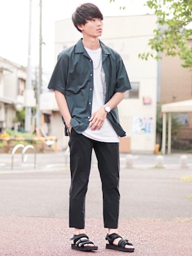 「EVOL（イーボル）のアイテム」を使った、Suzuさん（メンズ・182cm）の春コーディネート