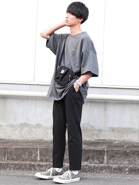 「Carhartt WIP（カーハートダブリューアイピー）のアイテム」を使った、Suzuさん（メンズ・182cm）の春コーディネート