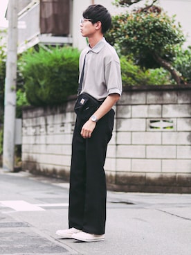 「Carhartt WIP（カーハートダブリューアイピー）のアイテム」を使った、Suzuさん（メンズ・182cm）の夏コーディネート