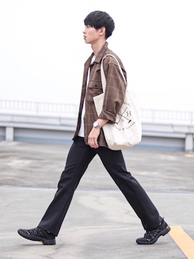 「Wrangler」｜「アイテム（アナログ腕時計）」を使った、Suzuさん（メンズ・182cm）の夏コーディネート