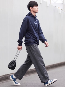 「RAGEBLUE（レイジブルー）のアイテム（デニムパンツ）」を使った、Suzuさん（メンズ・182cm）の秋コーディネート