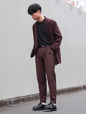 「KLEMAN（クレマン）のアイテム（ブーツ）」を使った、Suzuさん（メンズ・182cm）の秋コーディネート