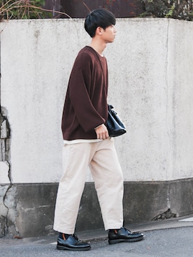 「KLEMAN（クレマン）のアイテム（ブーツ）」を使った、Suzuさん（メンズ・182cm）の秋コーディネート