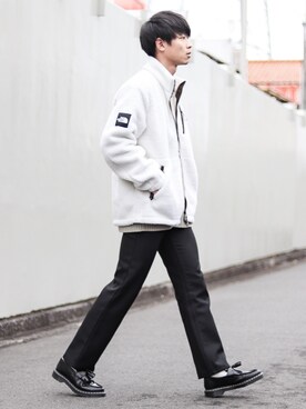 「タッセルローファー」｜「アイテム（ブルゾン）」を使った、Suzuさん（メンズ・182cm）の冬コーディネート