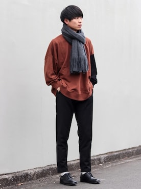 「Wilt（ウィルト）のアイテム」を使った、Suzuさん（メンズ・182cm）の冬コーディネート