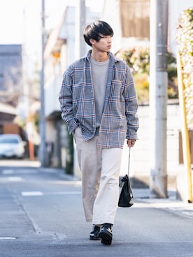 「KLEMAN（クレマン）のアイテム（ブーツ）」を使った、Suzuさん（メンズ・182cm）の冬コーディネート