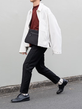「MinoriTY（マイノリティ）のアイテム（スウェット）」を使った、Suzuさん（メンズ・182cm）の冬コーディネート
