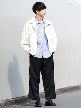 「CASPER JOHN（キャスパージョン）のアイテム（デニムジャケット）」を使った、Suzuさん（メンズ・182cm）の冬コーディネート