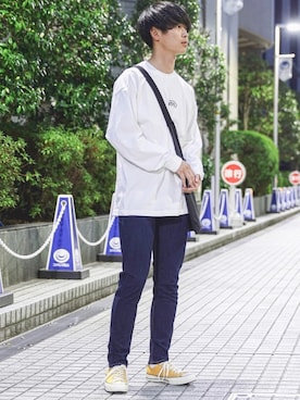 「THE MILES（ザ マイルズ）のアイテム」を使った、Suzuさん（メンズ・182cm）の春コーディネート