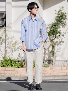 「MHL.」｜「アイテム（その他シューズ）」を使った、Suzuさん（メンズ・182cm）の春コーディネート