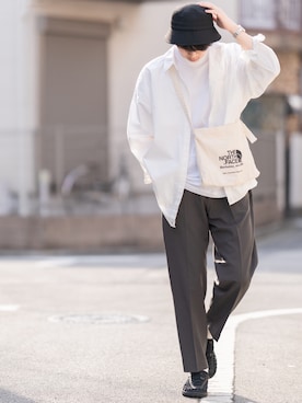 「ノースフェイス」｜Suzuさん（メンズ・182cm）の春コーディネート